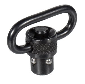UTG Leapers TLQDSW08A QD Sling Swivel 1" Push Button Black Steel