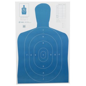 Action Target B27EBLUE100 23x35 Blue Silhouette Paper Targets 100pk