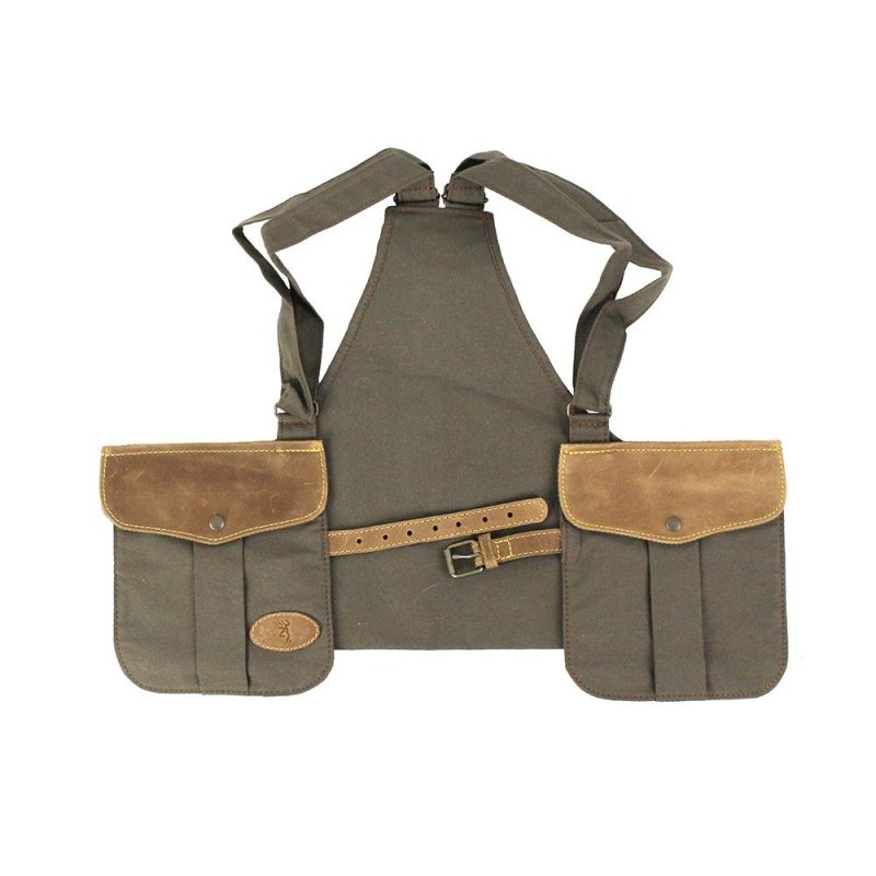 Browning Upland Canvas Hunting Vest Olive 30504484