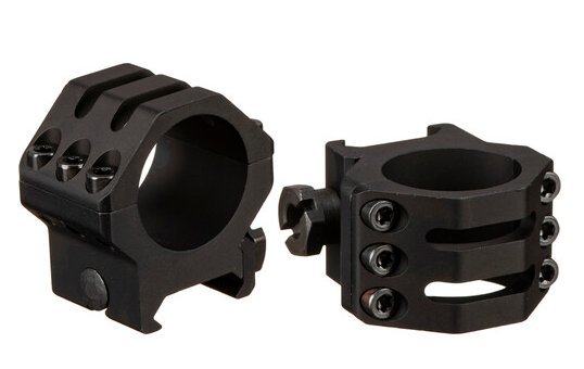 Weaver 99693 Picatinny Six-Hole 30mm Medium Black Aluminum Mounts
