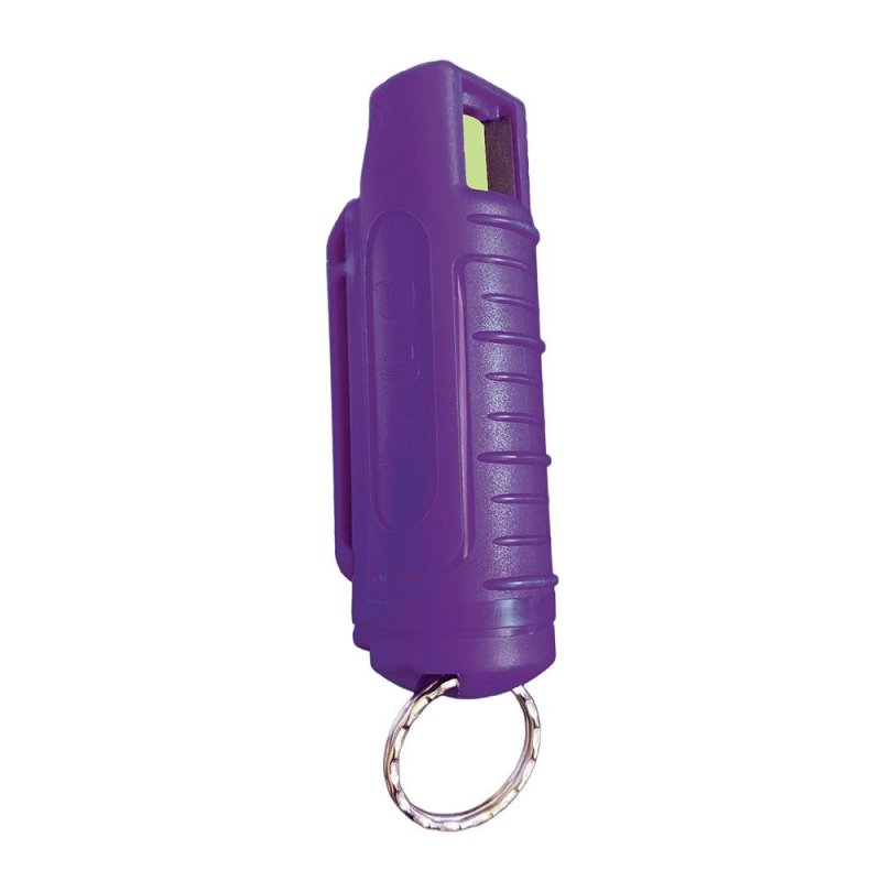 1/2 Oz. Pepper Spray W/Hard Case & Key Ring- Purpl