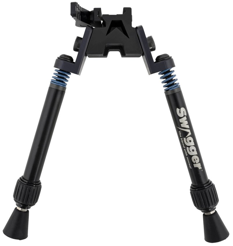 Swagger SWAGBPSFR10 SFR10 Flex to Rigid QD Bipod with Black Finish Pica...