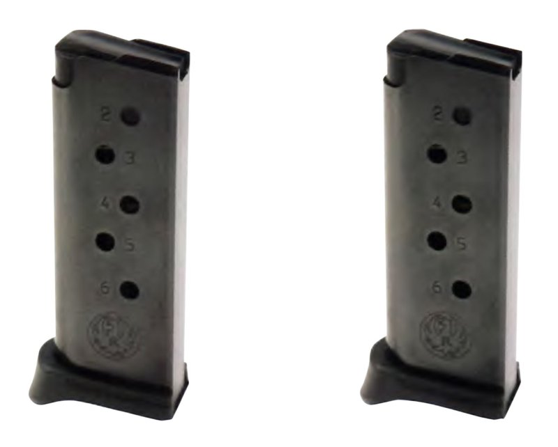 Ruger LCP 380 ACP 6 Rd Black Finish 2 Pack