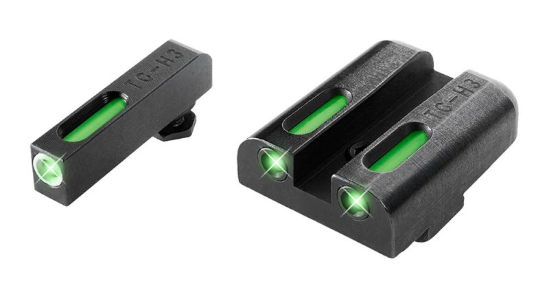 GSM Outdoors TG13GL2A CNC Steel Tritium Fiber Optic Sights