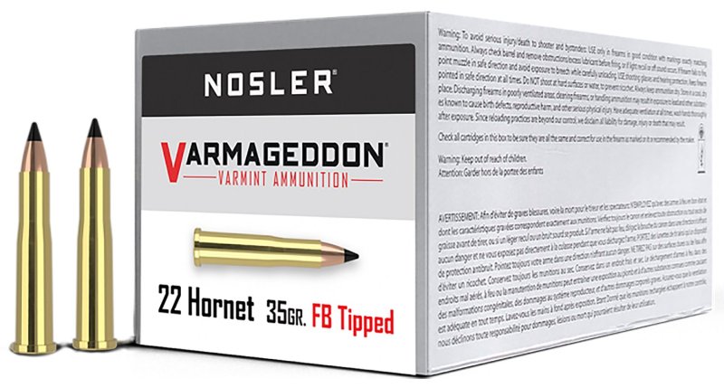 Nosler Varmageddon 22 Hornet 35 Grain Flat Base Tipped 3000 fps