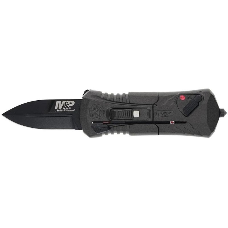 Smith & Wesson M&P Compact OTF Folding Knife 1-9/10 Spear Point Blade Grey
