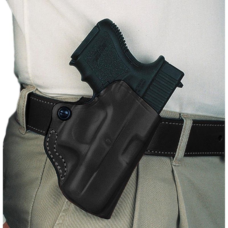 DeSantis Mini Scabbard Right-Hand OWB Leather Holster Black