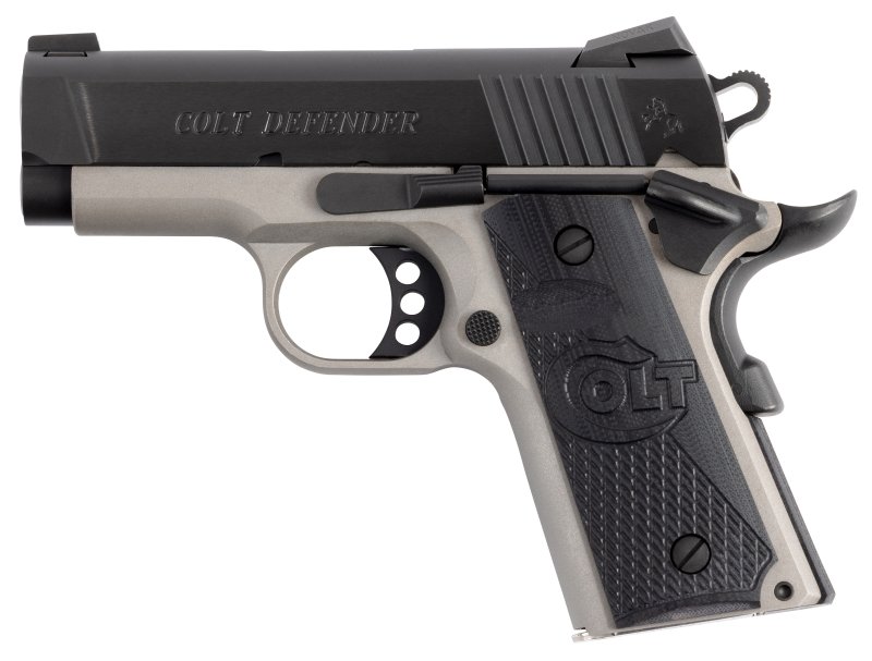 Colt O7000XE-TT Defender 45ACP 3" Two-Tone, 7+1, Novak Sights, G10 Grips
