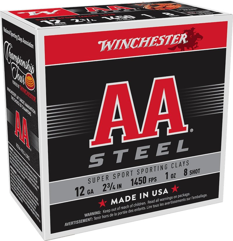 Winchester Ammo AASCL12S8 AA Super Sport Sporting Clay 12 Gauge 2.75" 1 oz 1450 fps 8 Shot 25 Bx/10 Cs