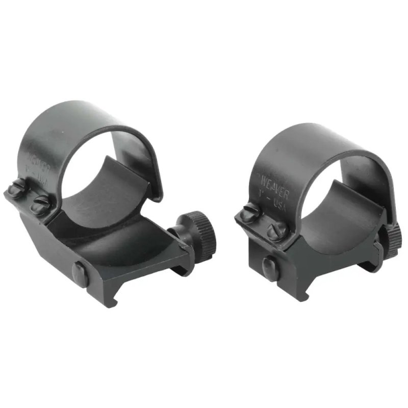 Weaver 49091 Detachable Top Mount Rings 1 Inch Medium Matte Black