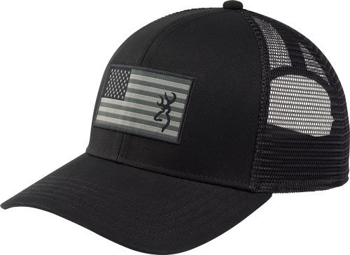 Browning Glory Cap Black Mesh Back American Flag Patch OSFM