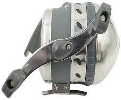 Muzzy XD Bowfishing Reel, 150ft Line, Extended Hood, 3.4:1 Gear Ratio, Silver, Saltwater Rated