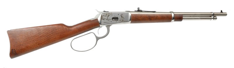 Heritage H92044189-EN2 .44 Mag 18In 8rd SS Hardwood Engraved
