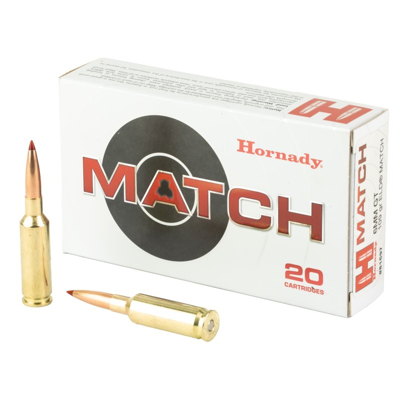 Hornady Manufacturing Company Match 6mm GT 109gr ELD-M 20/Box 81597
