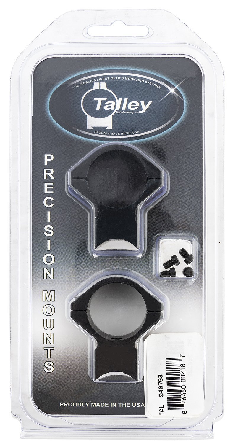 Talley 940793 Scope Mount/Ring Combo 1" Tube Medium Black Aluminum