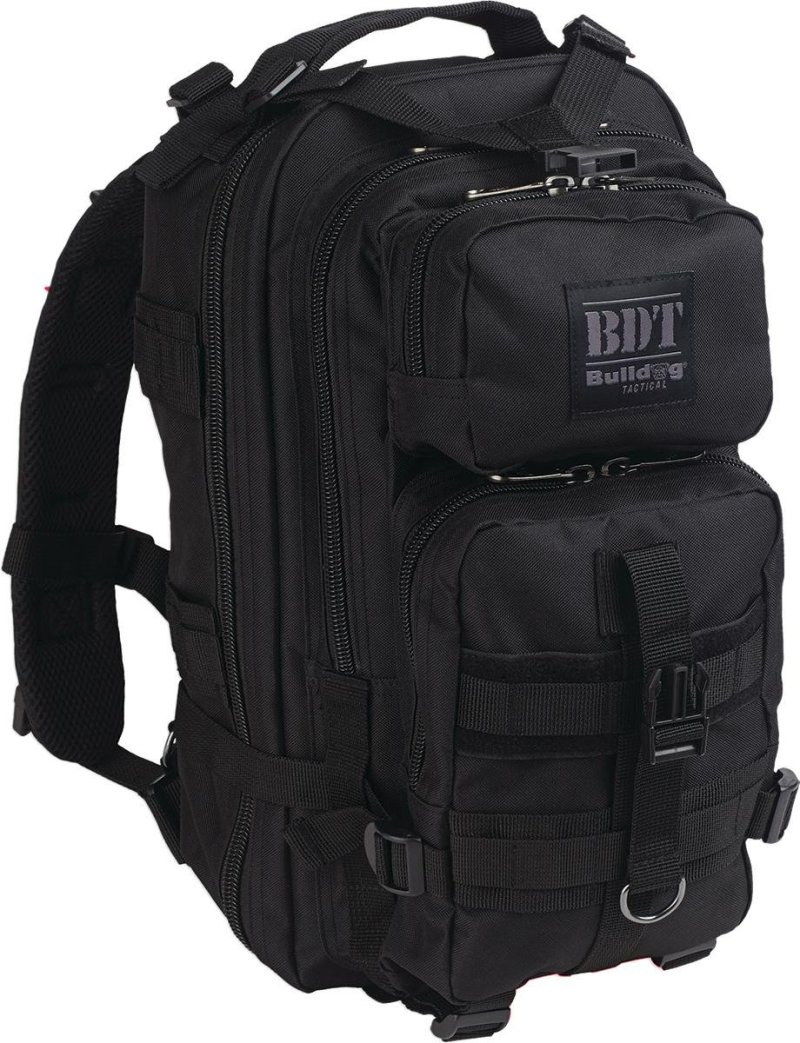 Bulldog BDT410B Compact Tactical Backpack Black 18x10x10 MOLLE