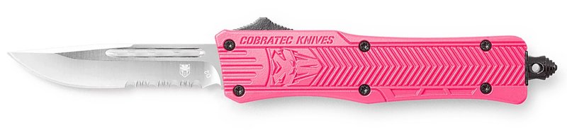 CobraTec Knives CTK-1SDS OTF 2.75 In D2 Steel Blade Pink Handle