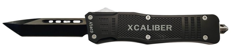 Xcaliber 45 ACP Large OTF Tanto 3.80in Black 440C Steel Blade