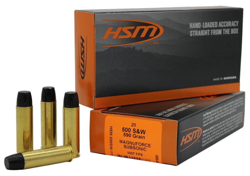 HSM 500SW11N 500 SW Magnum 20Rd Hard Cast Subsonic