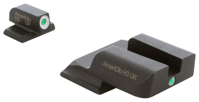 Ameriglo SW-141 Green Tritium White Dot Sight - S&W M&P Shield