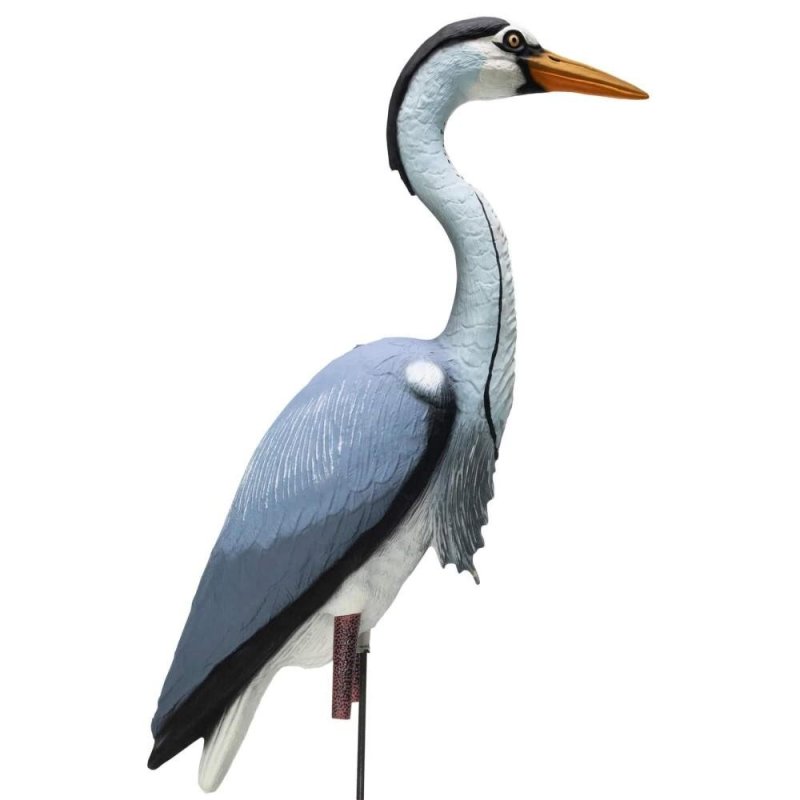 Heron Decoy 26" Tall, 2lbs - Natural Deterrent, Confidence Display