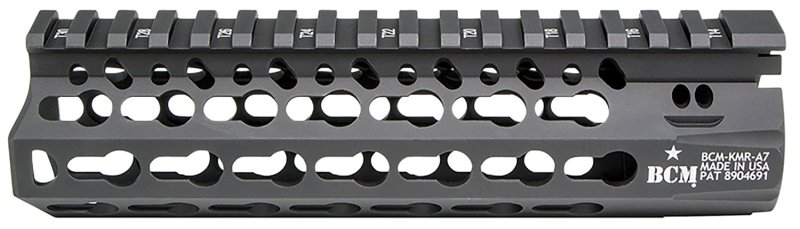 BCM KMRA7556BK 7In Keymod Aluminum Handguard Black Anodized
