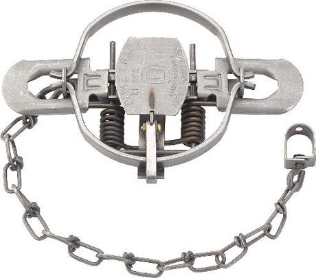 Duke Coil Spring Trap No. 2 - 5 1/2" Jaw Spread - Model 490 - Silver Color
