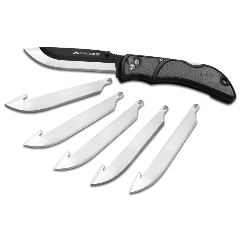 Outdoor Edge RazorLite 3.5 In Folding Tanto 420J2 SS Black RLY50C