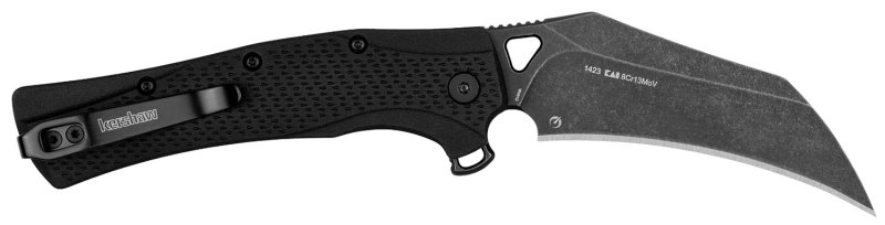Kershaw 1423 Dawnstar Hawkbill Folder 3.5" 8Cr13MoV BlackWash Steel