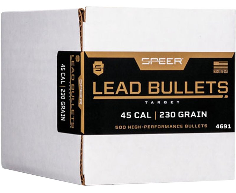 Speer 4691 Handgun 45Cal 230gr Lead Round Nose 500 Per Box-1 Case