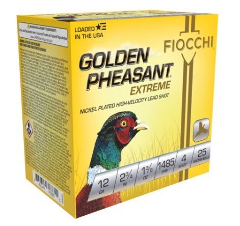 Fiocchi 12GPX4 Golden Pheasant Extrema 12Gauge 2.75" 1 3/8oz 4Shot 25...