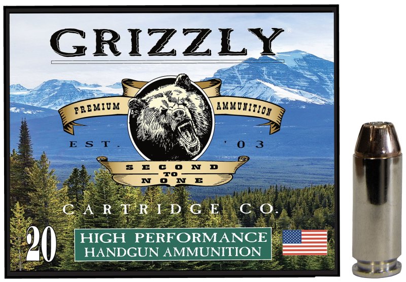 Grizzly GC10M4 10mm Auto 180gr JHP Ammo, 20/Box, 1350 fps