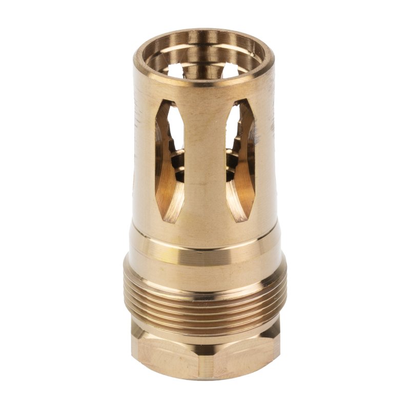 Rearden 10087 R2S Flash Hider 1/2X28 Thread, Heat Treated Gold Finish
