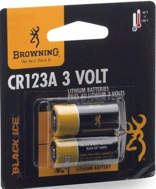 Browning 3742000 CR123A Lithium Battery 3 Volt 2 Pack
