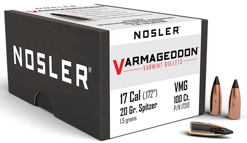 Nosler Varmageddon 17210 17 Caliber 20 Grain Tipped 100 Count Box