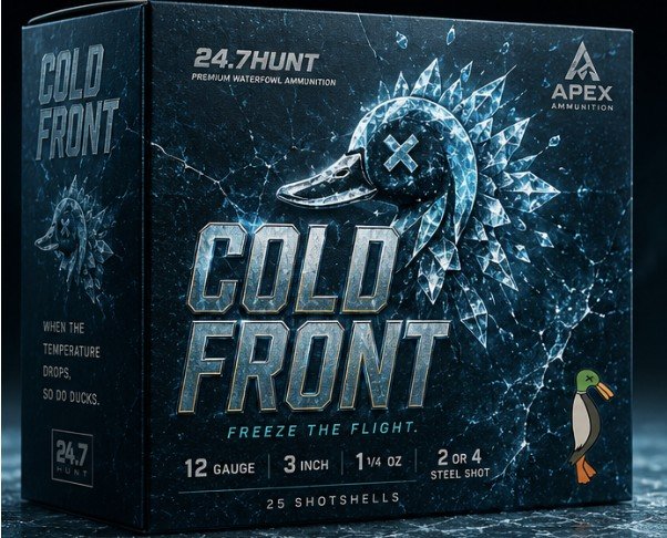 Apex CF12-125-24 12 Gauge 3 In 1 1/4 Oz #2/#4 Carbon Coated Steel 25/Box