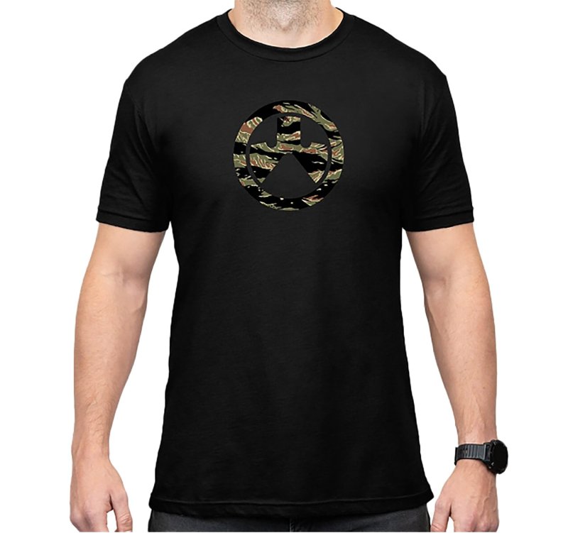 Magpul MAG1292-001-2XL Tiger Stripe Icon Tee Black Cotton/Poly