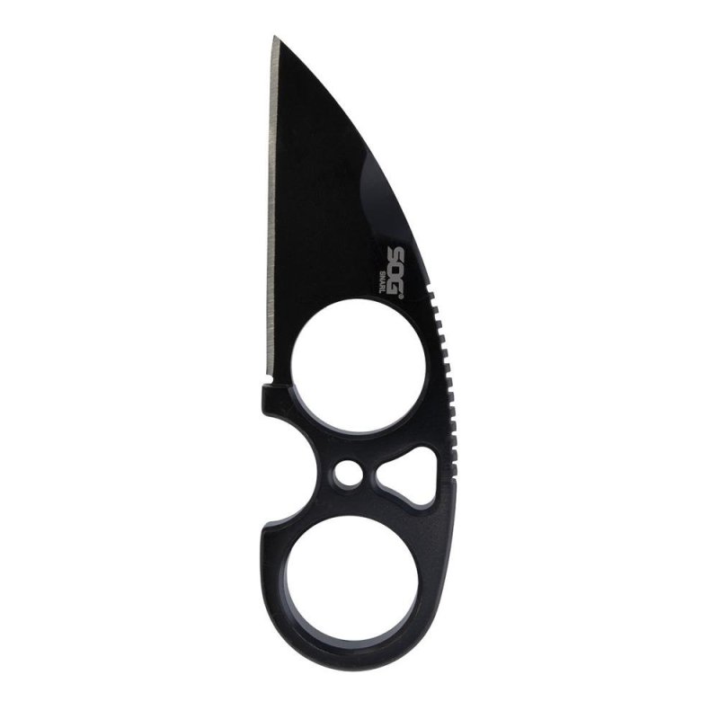 SOG Knives Snarl Blackout Fixed Blade Knife 2.3 Sheepsfoot Blade Black