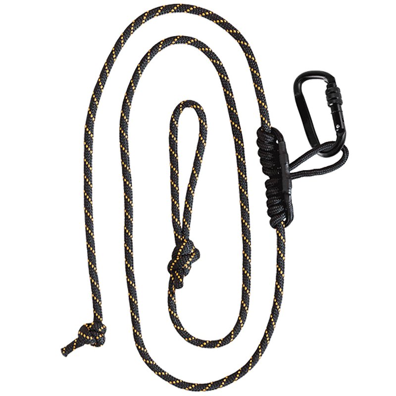 GSM Outdoors MUDMSA070 Lineman Safety Rope Black Nylon 300 lb