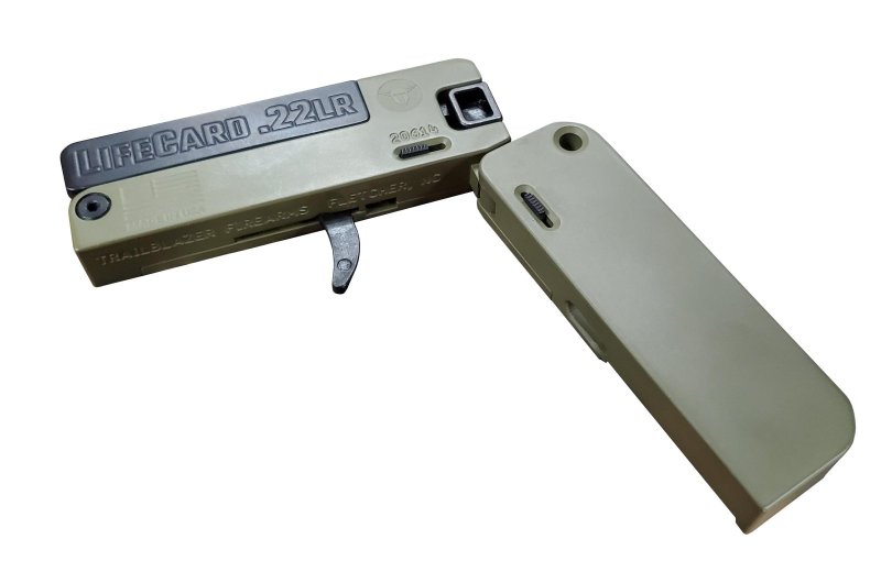 Trailblazer LC1-NBG LifeCard .22 LR Single Action Handgun Bazooka Green