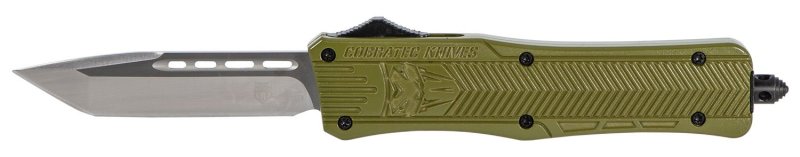 CobraTec MODCTK1MTNS CTK-1 Medium 3" OTF Tanto D2 Blade OD Green