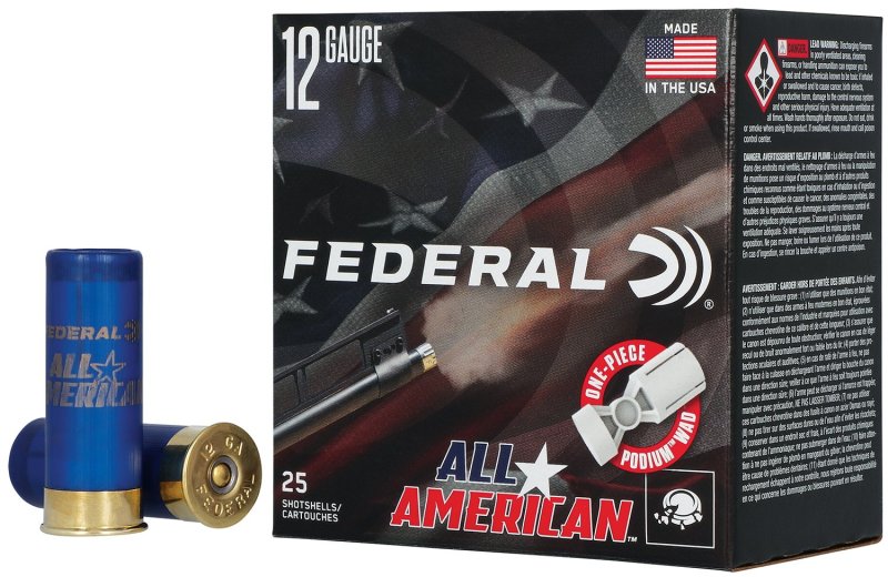 Federal Premium All-American 12 Gauge FAA12HC75 1 1/8 oz 7.5 Shot