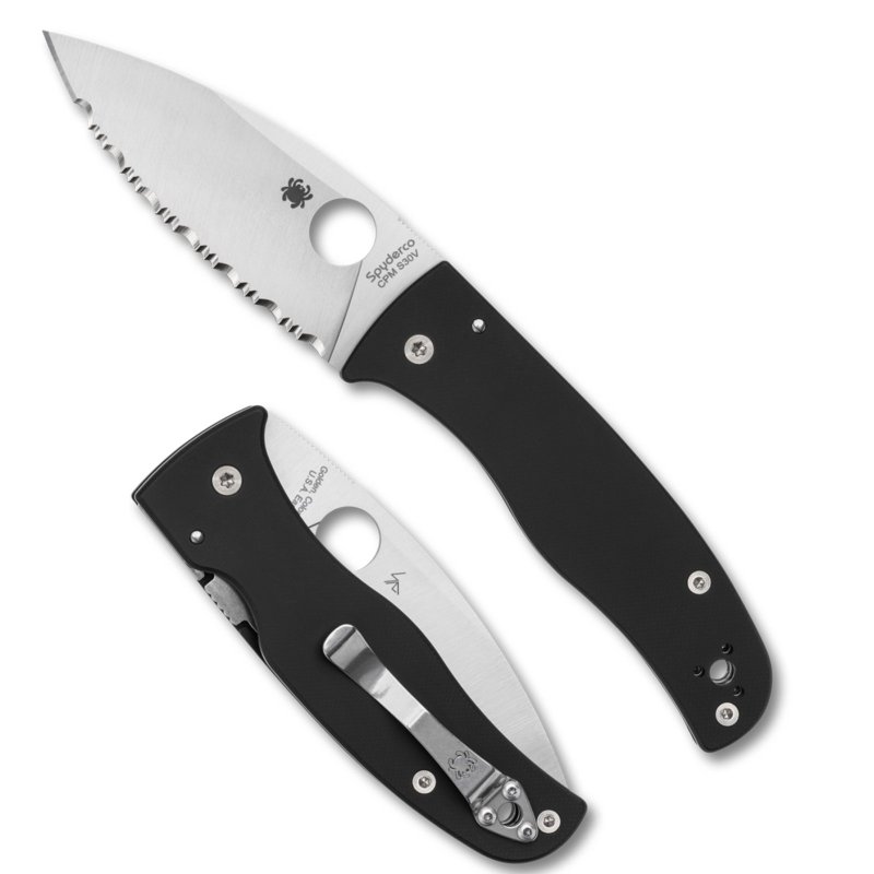 Spyderco C263GS Bodacious S30V Black Silver Serrated