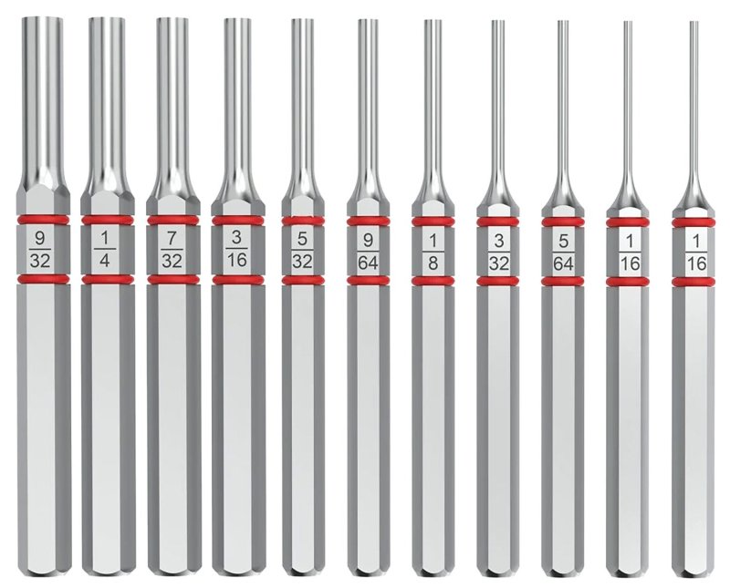 REAL AVID/REVO Accu-Punch 11-Piece Standard Pin Punch Set (AVAPK-S)