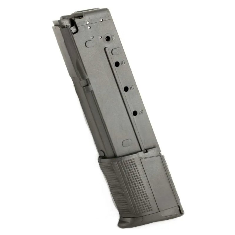 ProMag FNHA2 Detachable Black Magazine, 5.7mmX28mm Caliber, 30-Round Capacity, Polymer Material