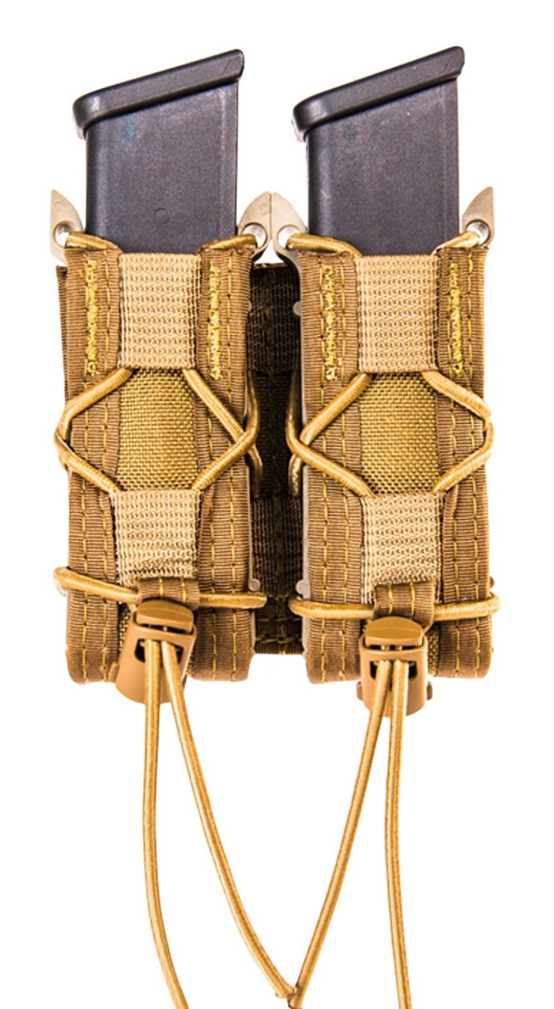 High Speed Gear 13PT12CB Double Pistol TACO Mag Pouch Coyote Brown Nylon