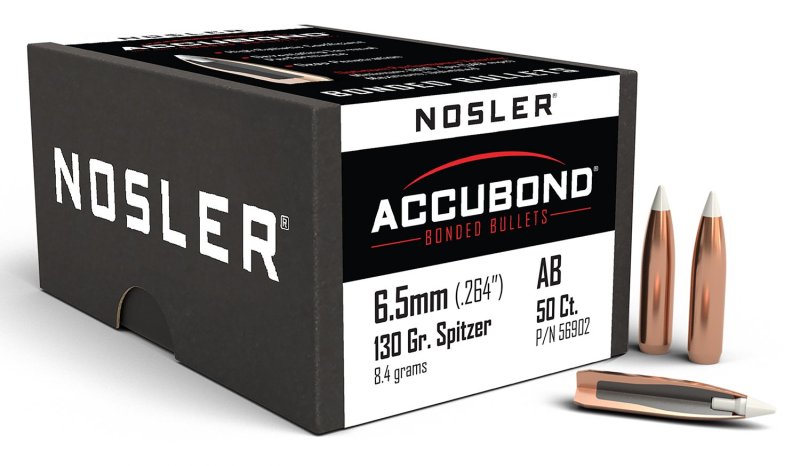 Nosler AccuBond 6.5 Creedmoor 130 Grain Spitzer Point 50 Count