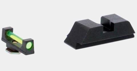 AmeriGlo GFT-125 Green Fiber Front Black Rear Sights for Glock Gen5 17-45