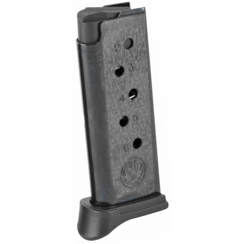 Ruger Magazine 380 ACP 6Rd Blue with Finger Rest Fits LCP