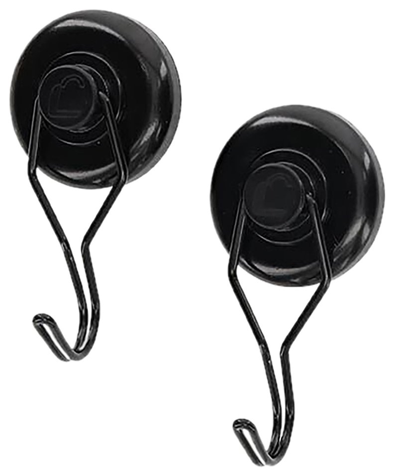Lockdown Magnetic Hook 2 Pack Black Steel 20 lbs Capacity 1215354